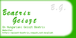 beatrix geiszt business card